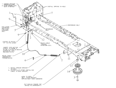 Manual Pto Diagram and Parts List for (13A9A9CS010)(2020) Cub Cadet Lawn Tractor